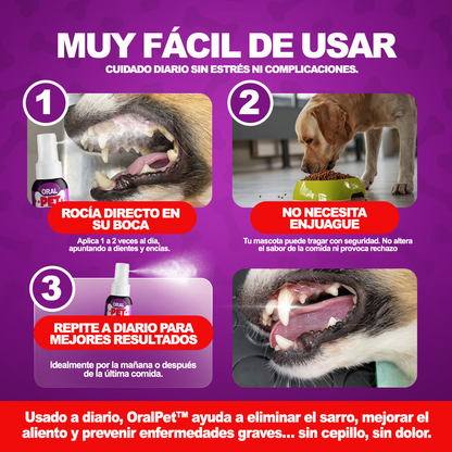SPRAY BUCAL LIMPIADOR PARA MASCOTAS ORALPET