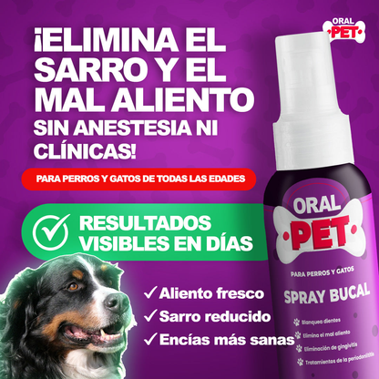 SPRAY BUCAL LIMPIADOR PARA MASCOTAS ORALPET