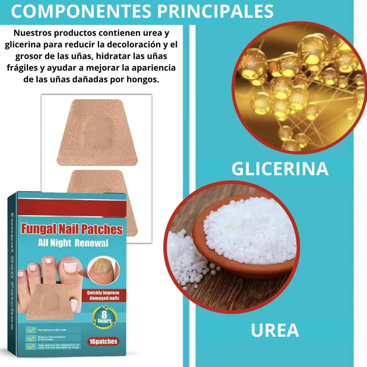 PARCHES ANTIHONGOS PARA UÑAS – PACK 3 CAJAS (48 PARCHES