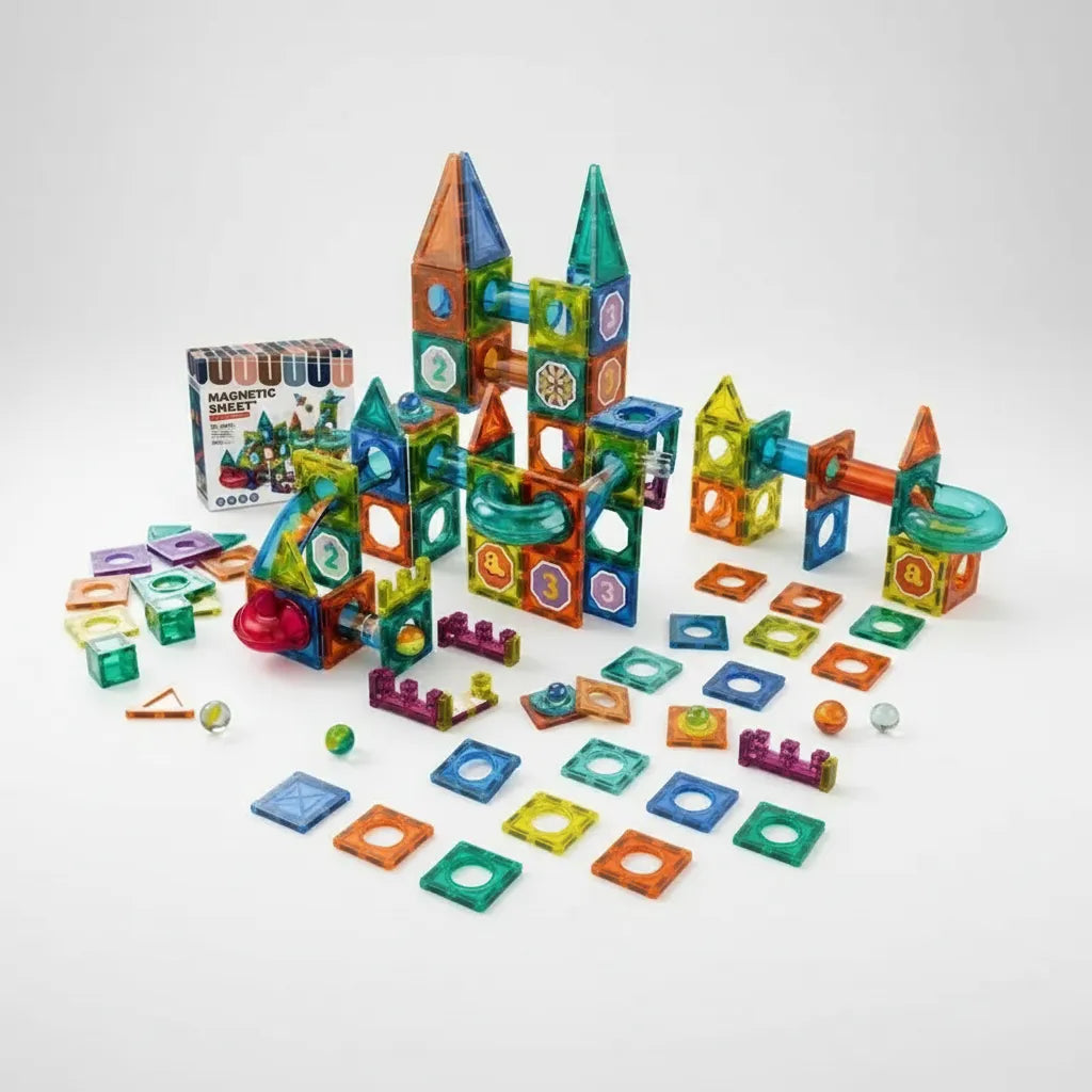 KIT DE BLOQUES MAGNÉTICOS DIY – 42 PIEZAS