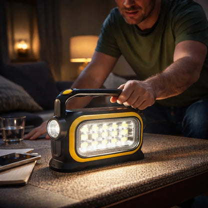 LÁMPARA DE EMERGENCIA SOLAR CON CARGADOR PARA CELULAR