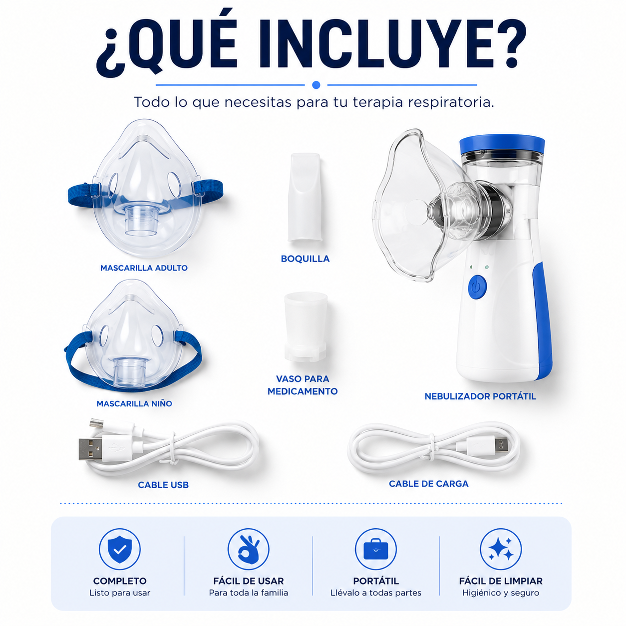 NEBULIZADOR PORTÁTIL INALÁMBRICO | RESPIRA MEJOR EN MINUTOS