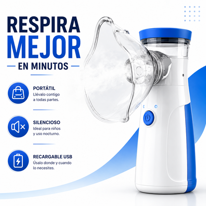 NEBULIZADOR PORTÁTIL INALÁMBRICO | RESPIRA MEJOR EN MINUTOS