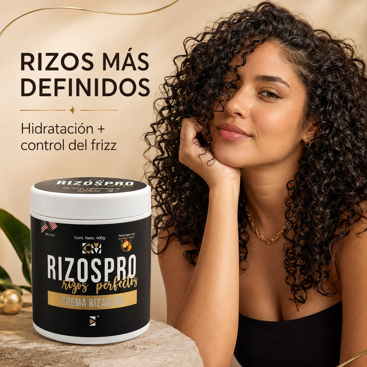 RIZOSPRO | CREMA DEFINIDORA E HIDRATANTE PARA RIZOS 400 G